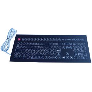 Compact IP65 waterproof Industrial Membrane Keyboard / washable computer