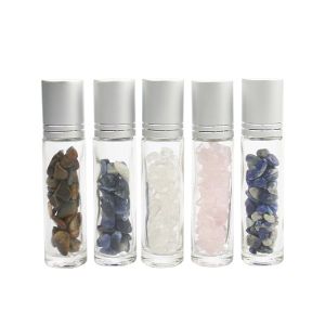 1ml Natural Gemstone Roller Ball Bottle Custom Roll On Tube With Stone Rollers