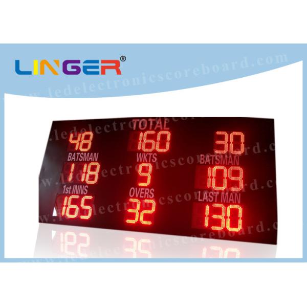 High Brightness Cricket Electronic Scoreboard , Led Portable Scoreboard Red