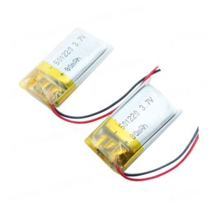 80mAh 501220 3.7V KC Polymer Lithium Battery With Wire PCM Connector