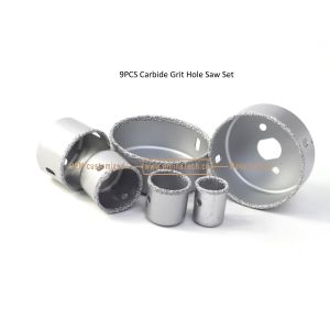 9PCS Carbide Grit Hole Saw Set,Drill,Power Tools