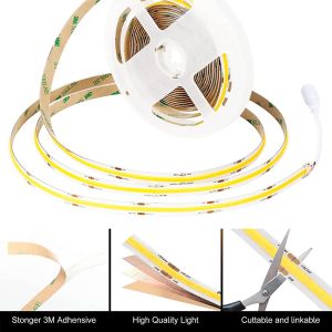 2023 COB LED Strip 480leds 2700K 3000K 4000K 6000K Dotless Flexible Tape Light