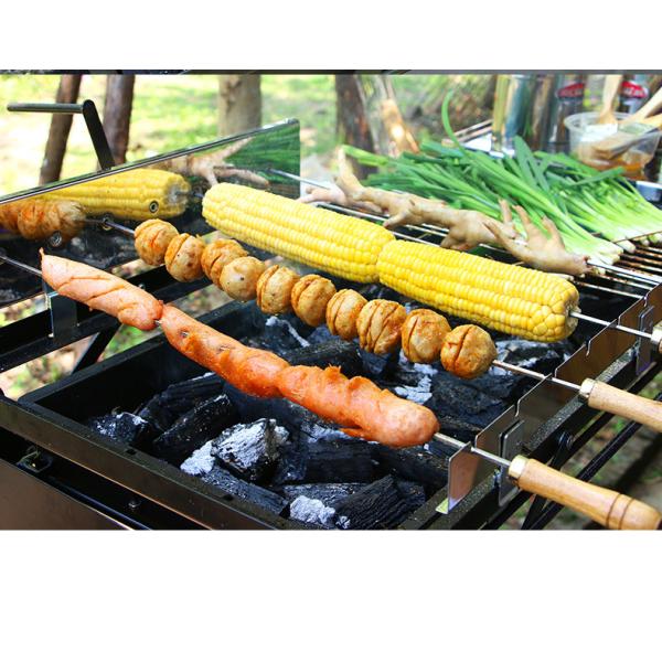 Buy Commercial Charcoal Bbq Grill , Black / Silver Folding Barbecue Grill at wholesale prices