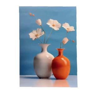 Customized Size Hand Painted Vase Art Painting Colour Textured 3d Relief Oil