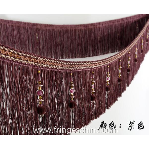 Handmade fashionable chain beads lace tassels fringes for curtain/sofa/pillow/stage decoration