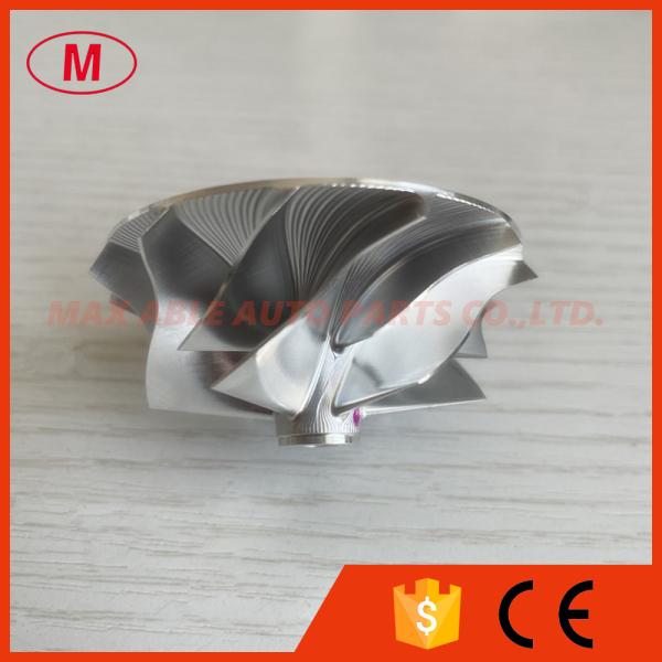 K04 reverse 45.09/56.08mm 6+6 blades 5306-123-2216 aluminum 2618/milling/ billet compressor wheel for K0422881 5304-970-0303/0304/0080/0081 TT30 Madza