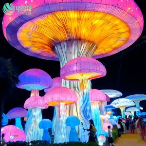 Detachable Light-Up Mushroom Lanterns for Amusement Parks and Events