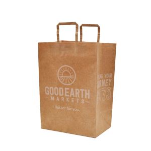 10" X 6 3/4" X 12" Kraft Paper Bags With Flat Handles