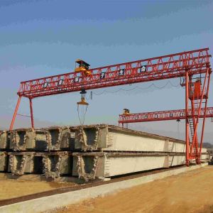 Truss Type Single Beam Door Crane , 20m Span Electric Mobile Goliath Crane