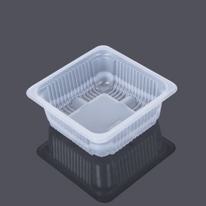 China Square Transparent 6.5*6.5*3cm Mooncake Plastic Tray on sale