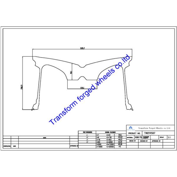 TM199507 19X9.5 inches forged wheels monoblock wheels blanks Dimple style barrel and rims
