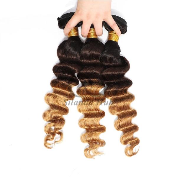 #T1B/4/27 Loose Deep Wave Remy Human Hair Bundles Sew In Weave Bundles Brazilian Bundle Deals