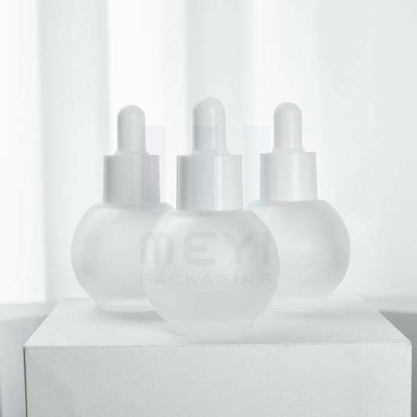 30ml Glass Dropper Bottles Round Shape Ideal for Essential Oil Perfume Cosmetic Chemical Packaging and Storage Solutions