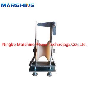 Crossarm-Mounted Stringing Block With Round Belt Power Transmission