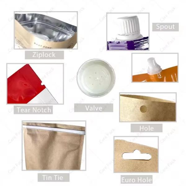 Custom Printed Food Grade Bright Zipper Moisture Proof Self-Standing Candy Zipper Packaging Plastic Bags