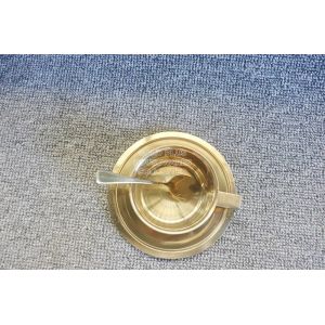 Breakfast set tea milk mug with dessert plate set 200ml golden metal coffee cup