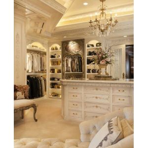Stylish Wardrobe Cloakroom OEM ODM Custom Closet Furniture Artificial Stone