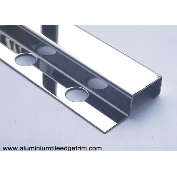 Buy Spainish Square Edge Stainless Steel Tile Corner Trim With 8K Mirror Effect at wholesale prices