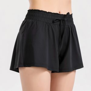 Oem Factory Manufacturer Custom Logo High-Waist Loose Shorts Women Breathable