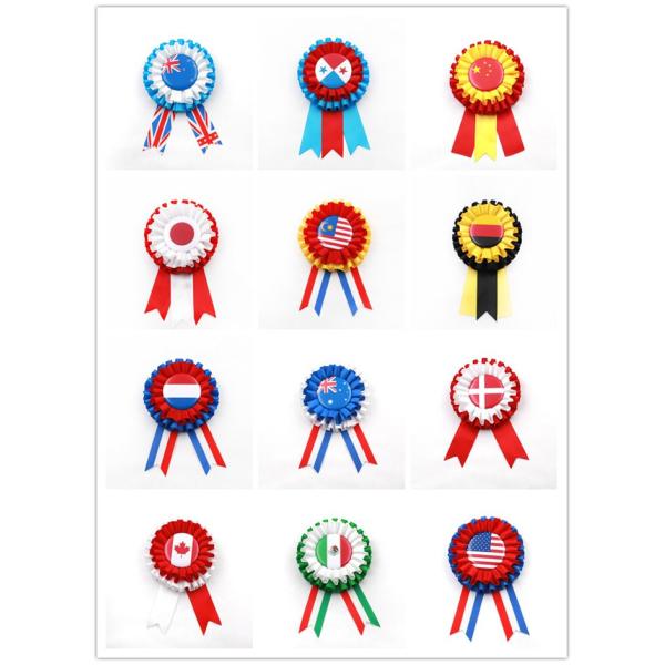 Buy Satin Material Custom Award Ribbons Heat Transfer Printing CE Certification at wholesale prices