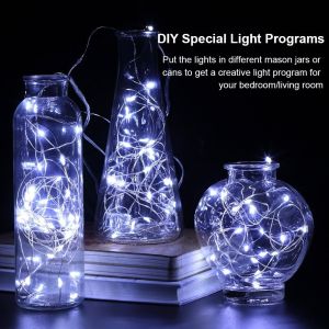 Party Battery Operated Christmas Lights With Remote Waterproof White Fairy