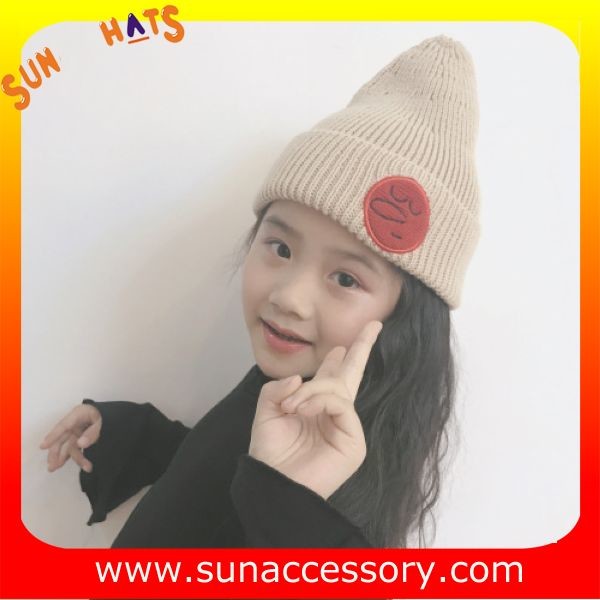 AK170191 Sun Accessory fashion cheap winter knitted baby beanie hats for kids,MOQ only 3 pcs