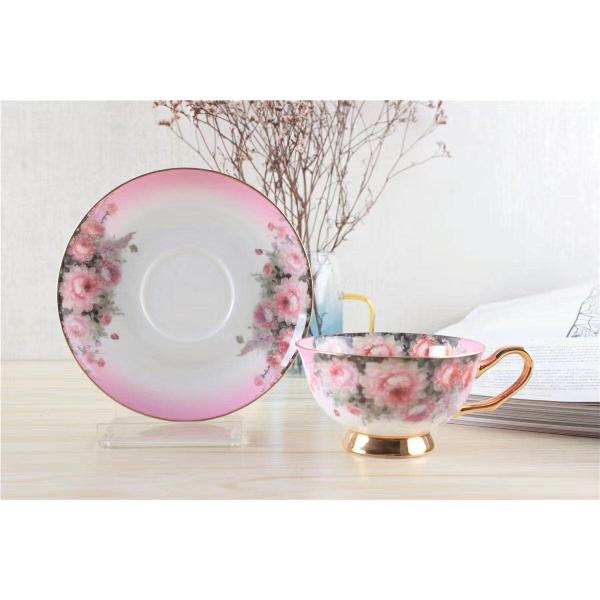 Buy Kitchenware Smooth Gently 230ml bone china cup set with spoon at wholesale prices