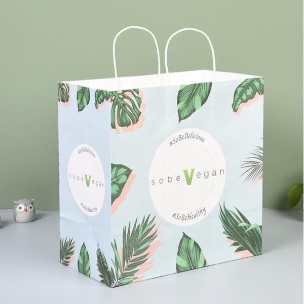 Buy Durable Eco Friendly Paper Bags With Handles Strong Bearing at wholesale prices