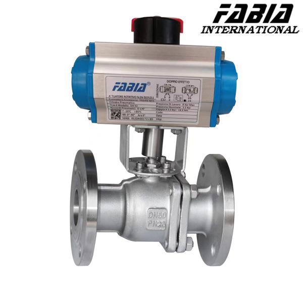 Buy Pneumatic High Pressure Two Way Flange Ball Valve at wholesale prices