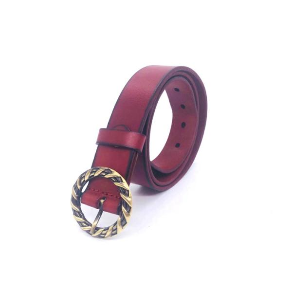 Buy Casual Jeans 28mm Women's Fashion Leather Belts With Unique Buckle at wholesale prices