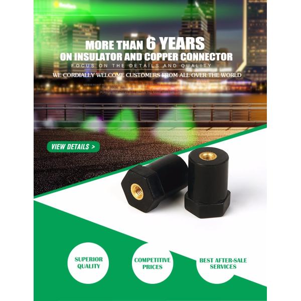 Sale Hot SB2030 M6 low voltage black pwer car hex round bus bar insulator
