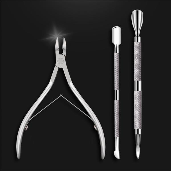 Hot sales Nails Exfoliating Tool Stainless Steel Scissors with Brush Pen Push Barbed Dead Skin Multi Function Nail Clippers