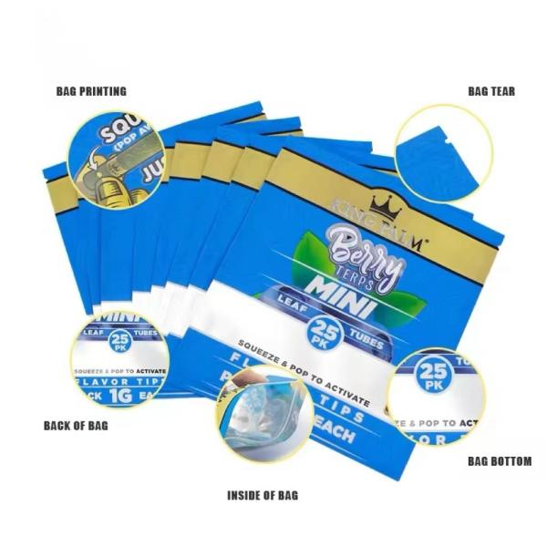 Digital Printing 3.5g 7g 14g 28g Smell Proof Mylar Bags Child Proof Resealable Aluminum Foil Three Side Sealing Bags