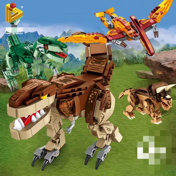 Panrose 611001 Building Blocks Puzzle Brain Dinosaur Series Large Tyrannosaurus Rex Toys