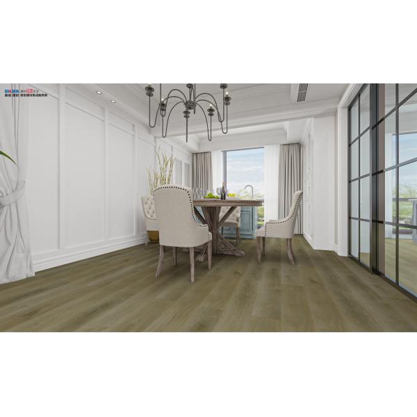 0.3mm SPC Flooring Fire Retardant Noise Prevention Waterproof Stone Brown GKBM LS-M029