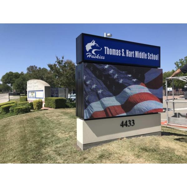 Buy P4RGB LED Monument Signs With Front Opening Cabinet IP65 Waterproof at wholesale prices