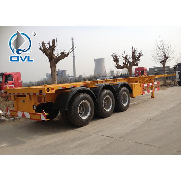 3 Axles New Loading Construction Machines Hydraulic Flatbed Semi Trailer 70 Tons 17m