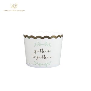 Non Stick Safe Oven Glossy Gold Silver Foil Cupcake Paper Cups