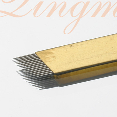 Standard 0.3mm Cosmetic Tattoo Machine Needle , Disposable Permanent Makeup