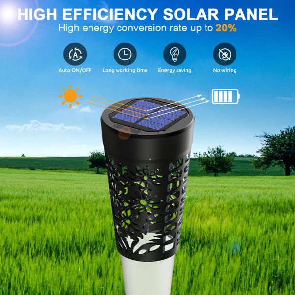 Solar Garden Walkway Lights LED Solar Powered Lights 3500K Warm White