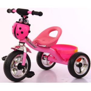 Comfortable Outdoor Little Kids Tricycle With Seven Star Ladybug Basket