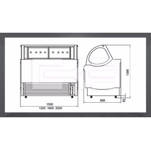 580L No Frost Fast Cooling Ice Cream Display Freezer , -24℃ Cream Fridge Freezer