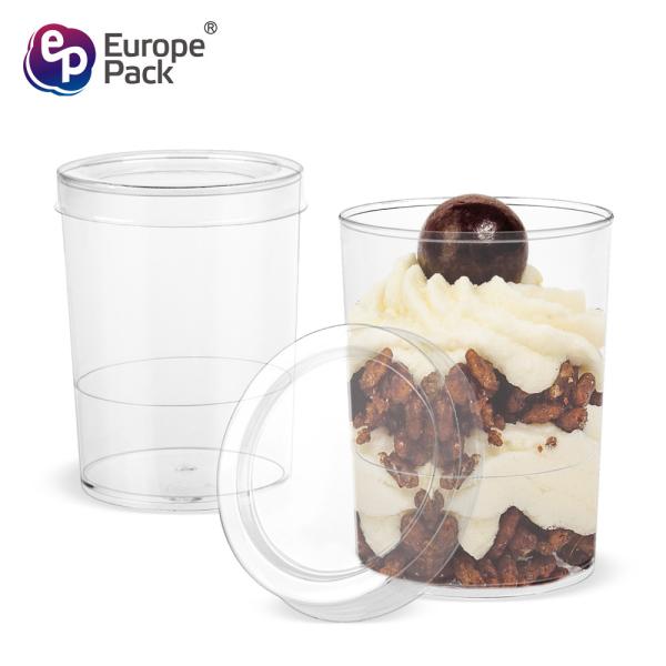 Buy BPA free cylinder shape 93ml disposable plastic cup with lid at wholesale prices