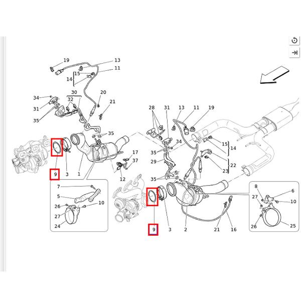 Buy For Maserati Quattroporte Levante Ghibli Exhaust Pipe Connection Gasket OEM 675000052 at wholesale prices