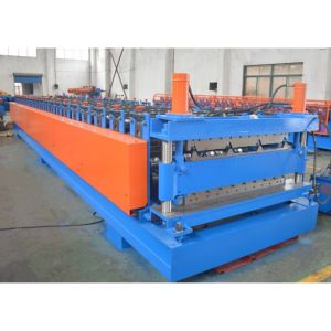 Peru TR4 And Corrugated Double Layer Roll Forming Machine 10-12 Meters/Min