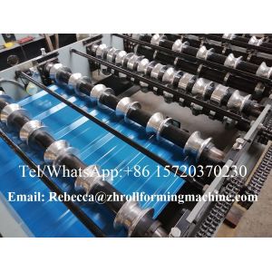 Advanced metal Roofing Sheet Roll Forming Machine With Double Chains Drive 0.3mm