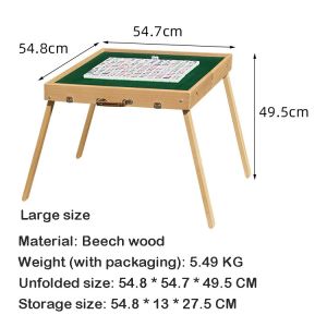Wood Style Panel Portable Folding Mahjong Table for Outdoor Party Events and