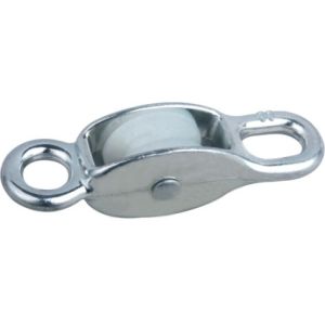 DR-504Z Nylon Wheel Double Eye Pulley 25mm Fixed Pulley Block Small Rope Pulley