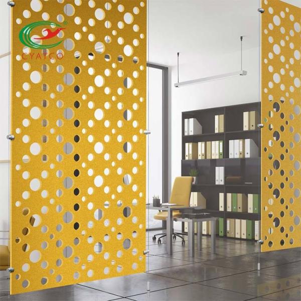Nontoxic Durable Perforated Acoustic Board , Multiscene Hanging Acoustic Screens