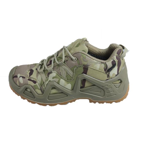 Tough Construction Combat Style Outdoor Shoes with Breathable Oxford Fabric Upper Army Shoes for Men